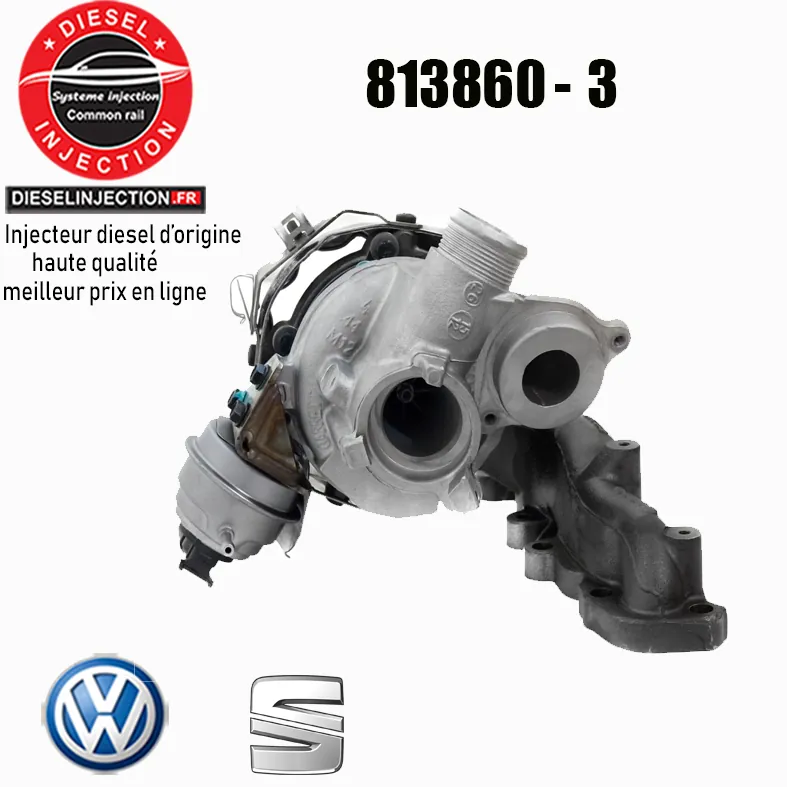 Turbo charger 813860-3 Seat Leon 1.6 TDI 90, 105, 110 CV813860-3 813860-0003 04L253016H GTD1244VZ